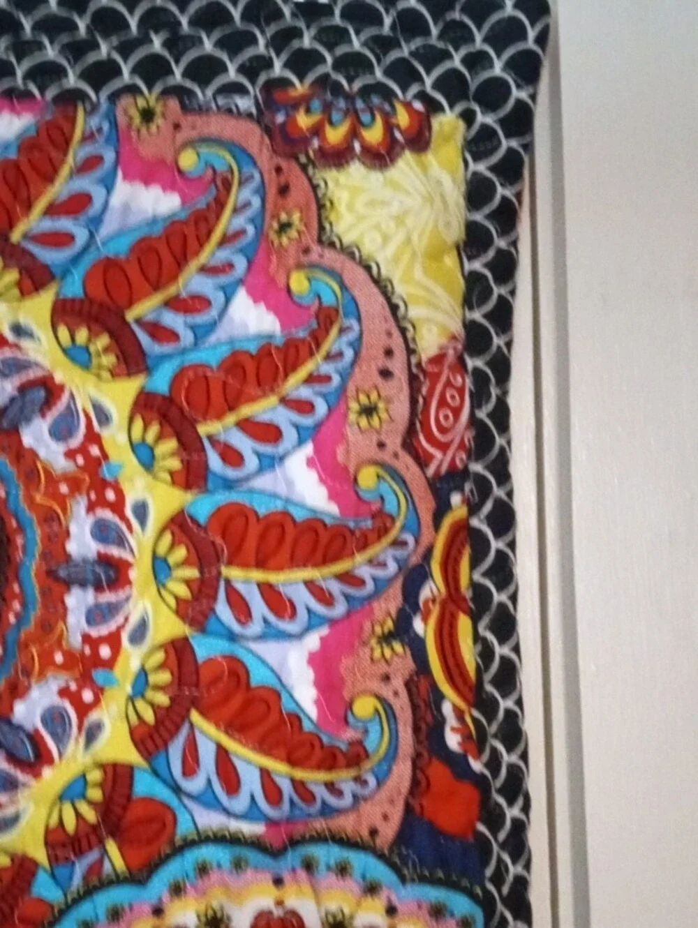 Set of Two Boho Madala & Moroccan Trellis Standar Pillowcases - Vibrant Colors
